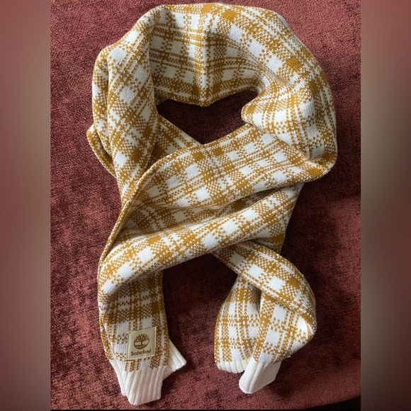 TIMBERLAND Unisex Scarf OS Wheat Plaid NWT MSRP $60 - Picture 1 of 4